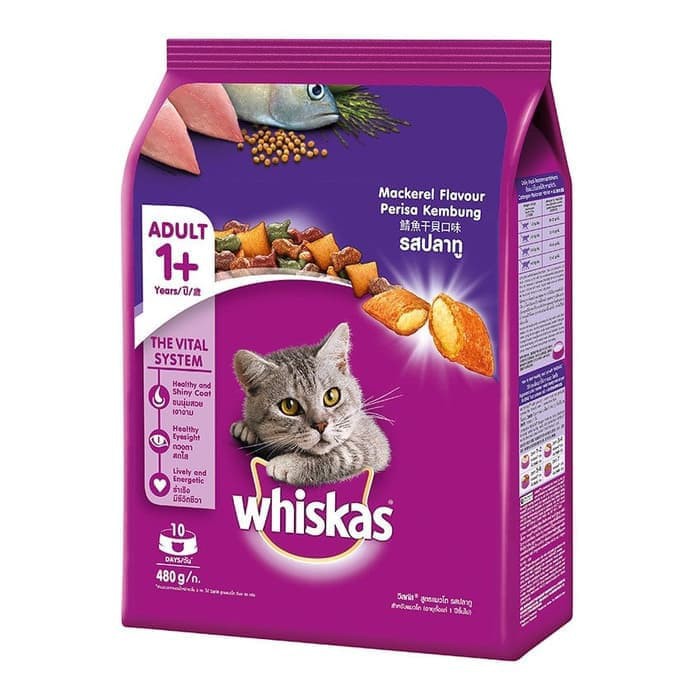 whiskas adult mackarel 480gr