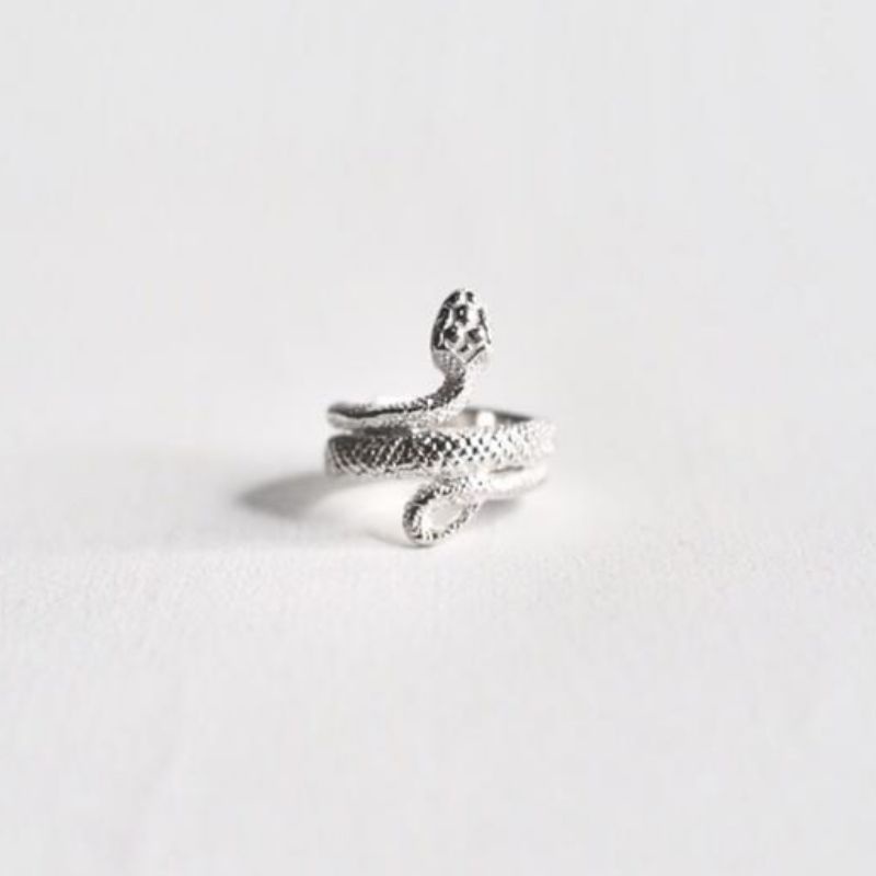 ( Nagini Ring ) Men Ring Silver - Cincin Polos Perak Pria - Grafir