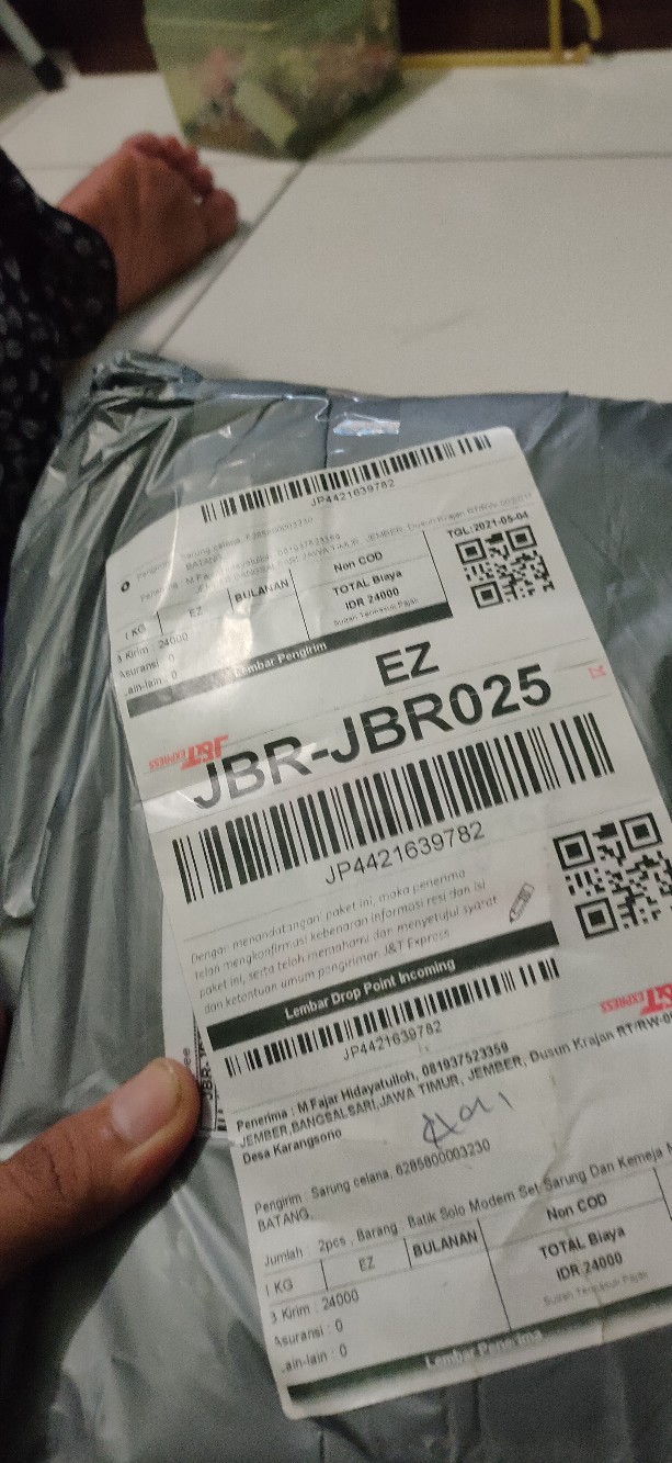 Batik Solo Modern Set Sarung Dan Kemeja Macan Putih