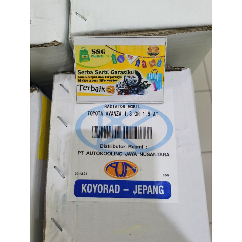 Radiator All New Avanza Xenia Veloz 1500cc 1300cc Matic 2012 2015 Koyorad