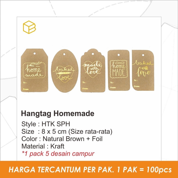 Hang tag kraft Homemade. Label ,Price Tag - HTK SPH