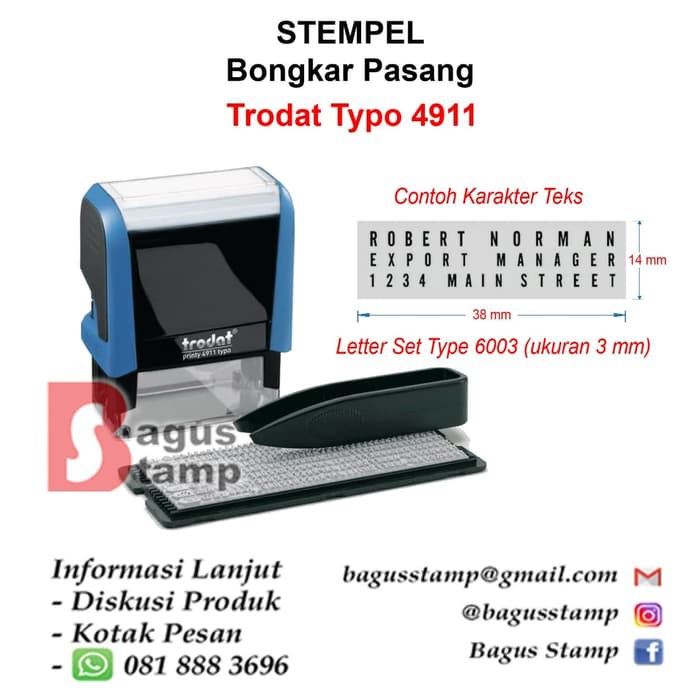 

Stempel Trodat Typo 4911 / Stempel Bongkar Pasang