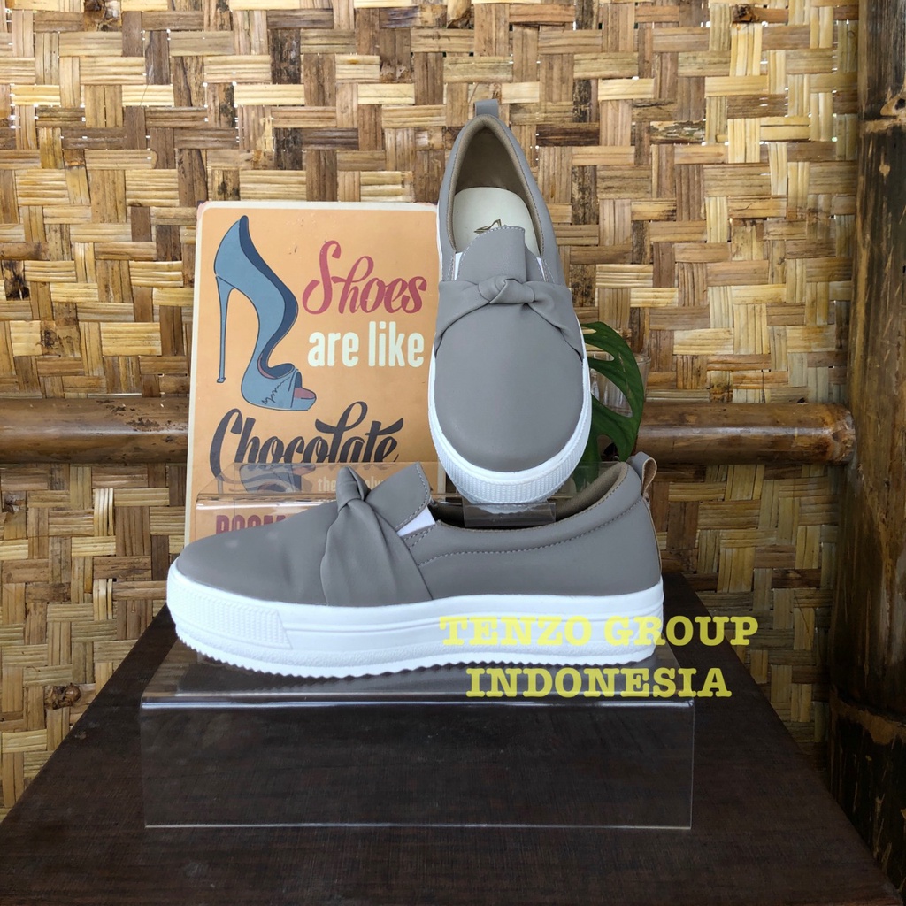 Tenzo Shoes || Tnz 01 Sepatu Wanita Tenzo Model Bendul keren / Salem / Navy / Moka / Putih