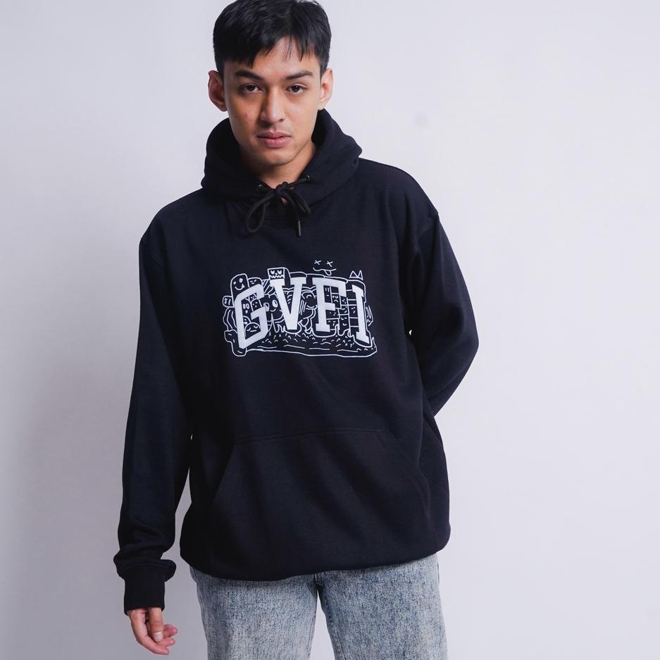 (HARGA BERSAHABAT) GVFI Pullover Hoodie Curbside Black