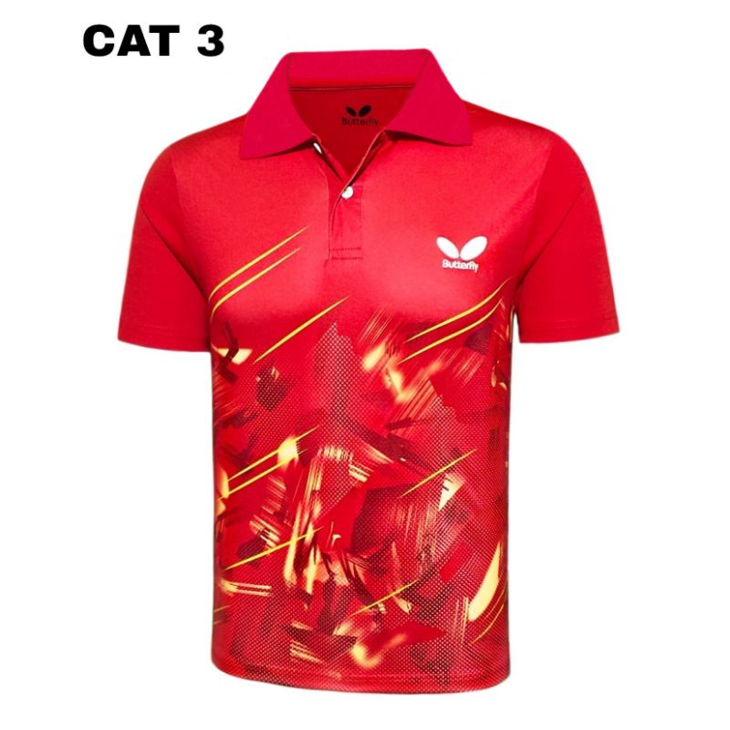 JERSEY BAJU KAOS OLAHRAGA TENIS MEJA PINGPONG BUTTERFLY IMPOR CAT 3