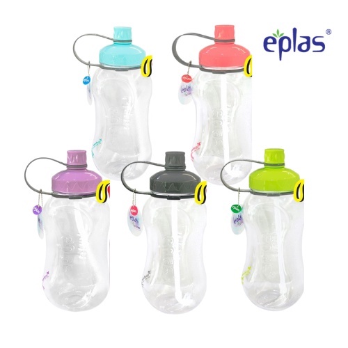 EPLAS 1700ml Big Volume Colourful Drinking Water Bottle Tumbler with Handle, FREE STRAW EGK-1700
