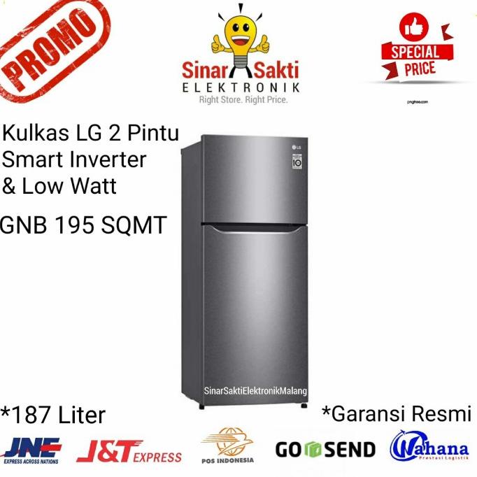 Silahkan Order] Kulkas LG 2 Pintu GNB 195 SQMT Inverter Low Watt Garansi Resmi Malang