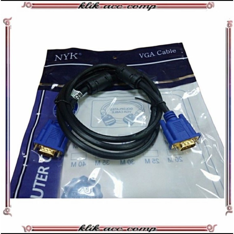 KABEL VGA 1.5M HIGH QUALITY GOLD PLATED / VGA 1.5 METER / VGA 1.5 M