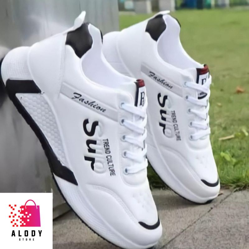 Sepatu Pria Sneakers Running Fashion SUP Cheklist Sporty Terbaru Termurah / Alody's Collection