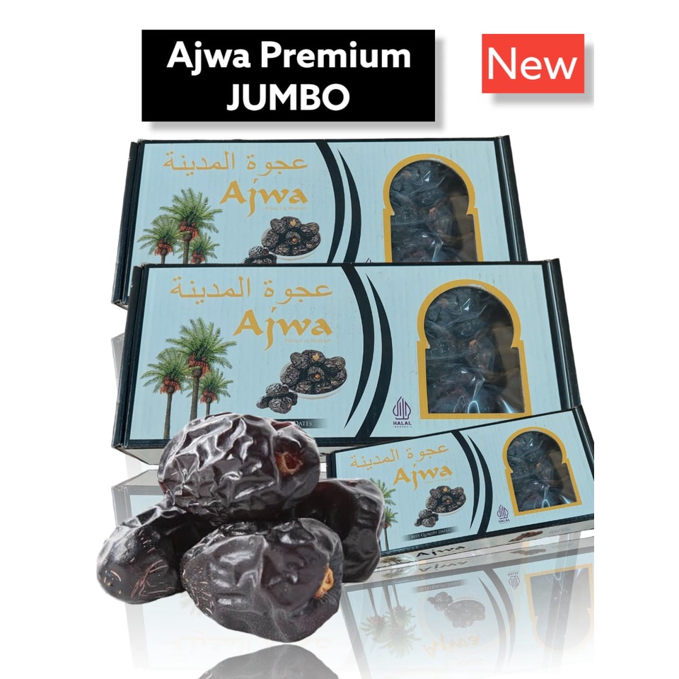 

kurma ajwa / kurma nabi [JUMBO] al madinah 500gr [KEMASAN DUS PUTIH]