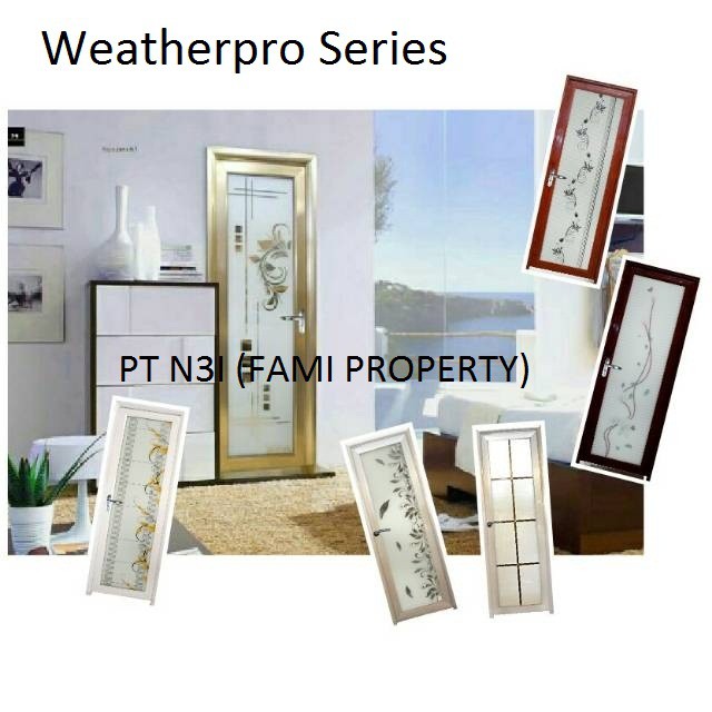 Pintu Kamar Mandi bahan Aluminium dan Kaca