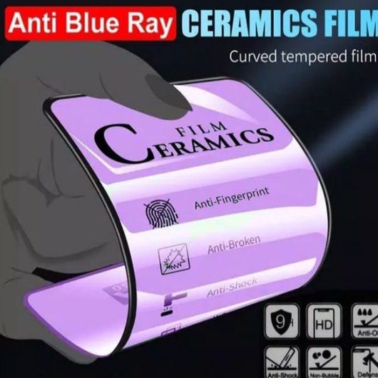 TEMPERED GLASS FULL CERAMIC ANTI BLUE LIGHT REALME C1 C2 C3 C11 C12 C15 C17 C20 C21 C21Y C25 C30 C31 C33 C35 REALME 3 REALME 3 PRO REALME 5 5I REALME 5 PRO REALME 7 REALME 8 PRO REALME 9 PRO