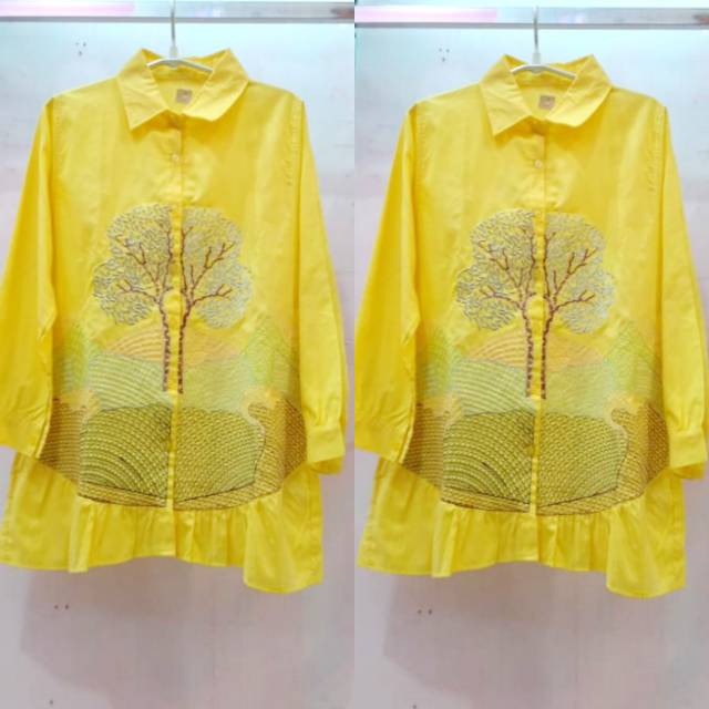BAJU ATASAN BORDIR TREE/ TUNIK COTTON BORDIR IMPORT