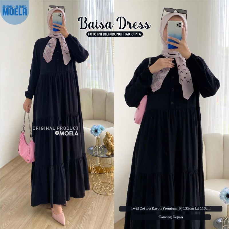 100% TERMURAH & ORI BAISA DRESS WANITA BY MOELA