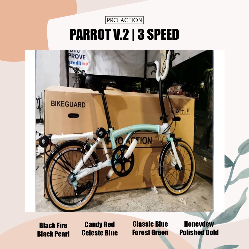 Sepeda Lipat Seli Pro Action Parrot V2 3 Speed 3s