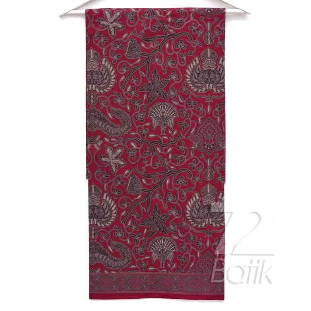 KAIN BATIK PREMIUM Bahan Katun Warna Merah Maroon Marun Maron 726305 Cap 72 Jarik Jarit Samping Kebat Panjang Batik Katun Modern Premium Bahan Seragam Batik Pernikahan Kantor Keluarga Murah Kamen Jadi Batik Bali Lembaran