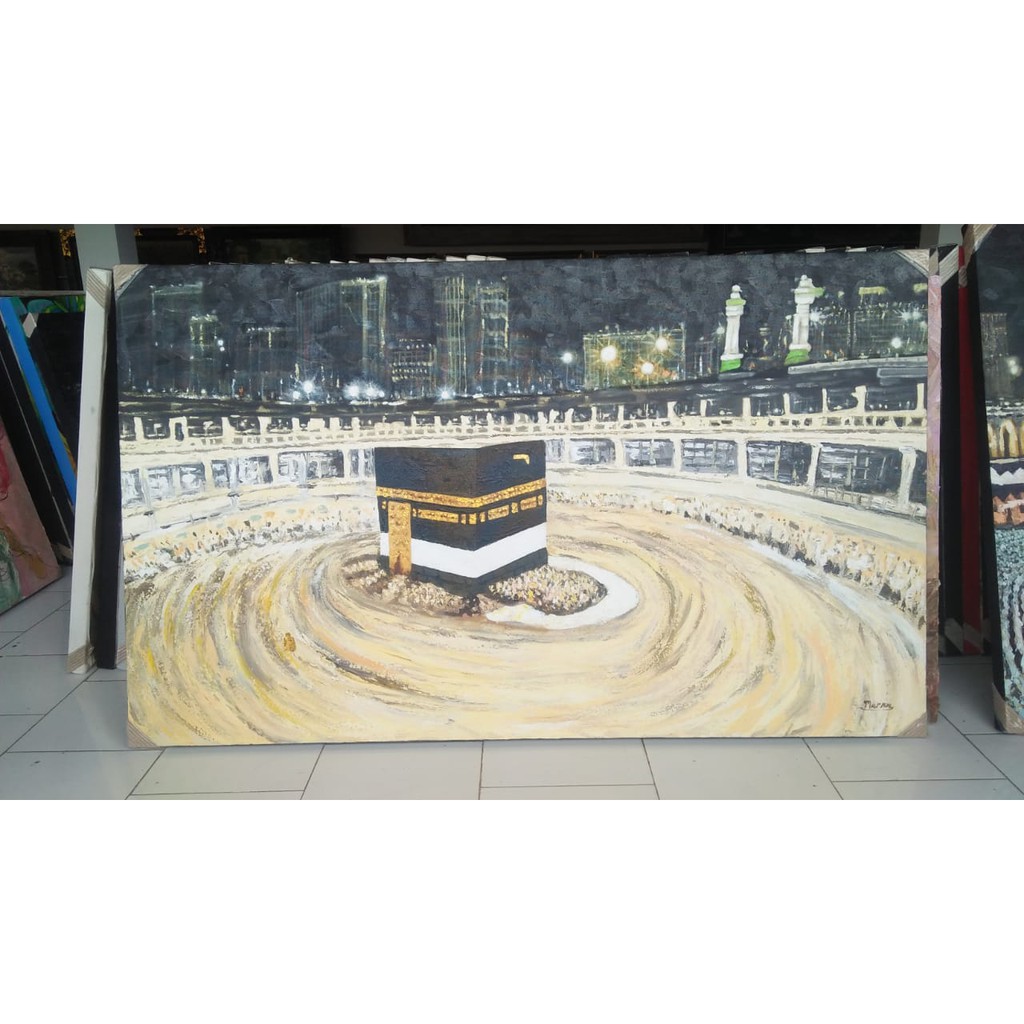 CD 11 lukisan kanvas kabah mekah 100 x120 cm RD dsw3 ed