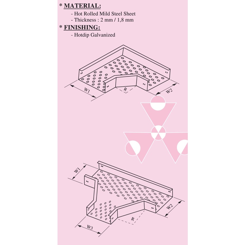 Kabel Cable Kable Tray Trey Uk 150x50mm t. 1,8mm P.300