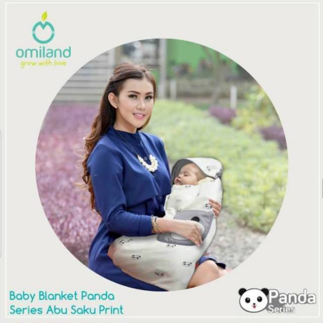 Omiland Baby Blanket Selimut Bayi Topi Bahan Lembut dan Lucu Panda Series - OBB 1311