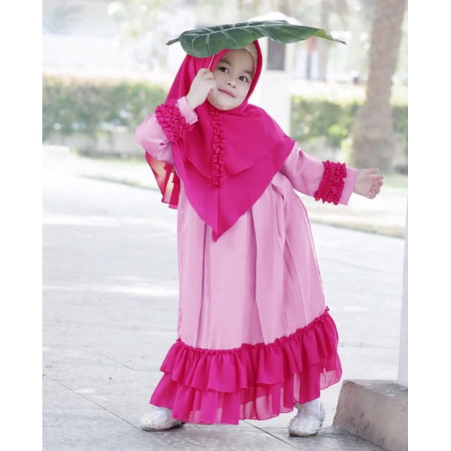 Lashoppingstyle COD Gamis/dress/pakaian/baju/anak/wanita/perempuan/cewe/muslim/maxi/kerudung/hijab/r