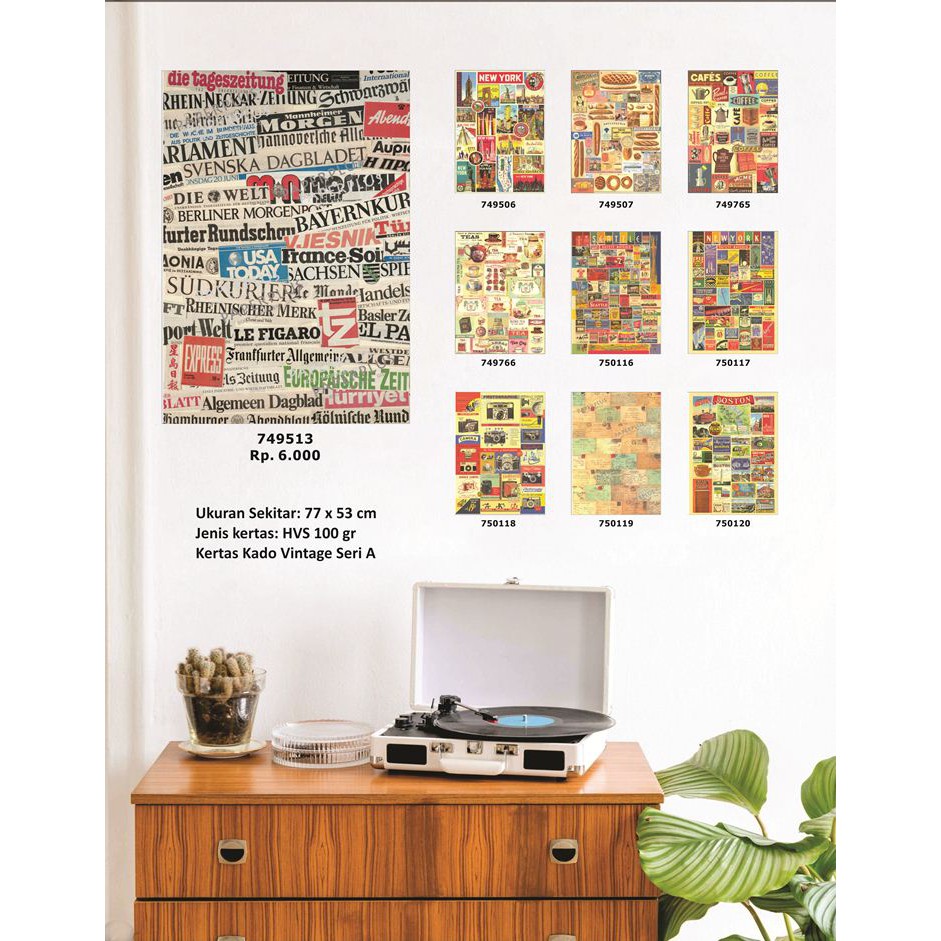 

Kertas Kado Besar Vintage Koran_Series