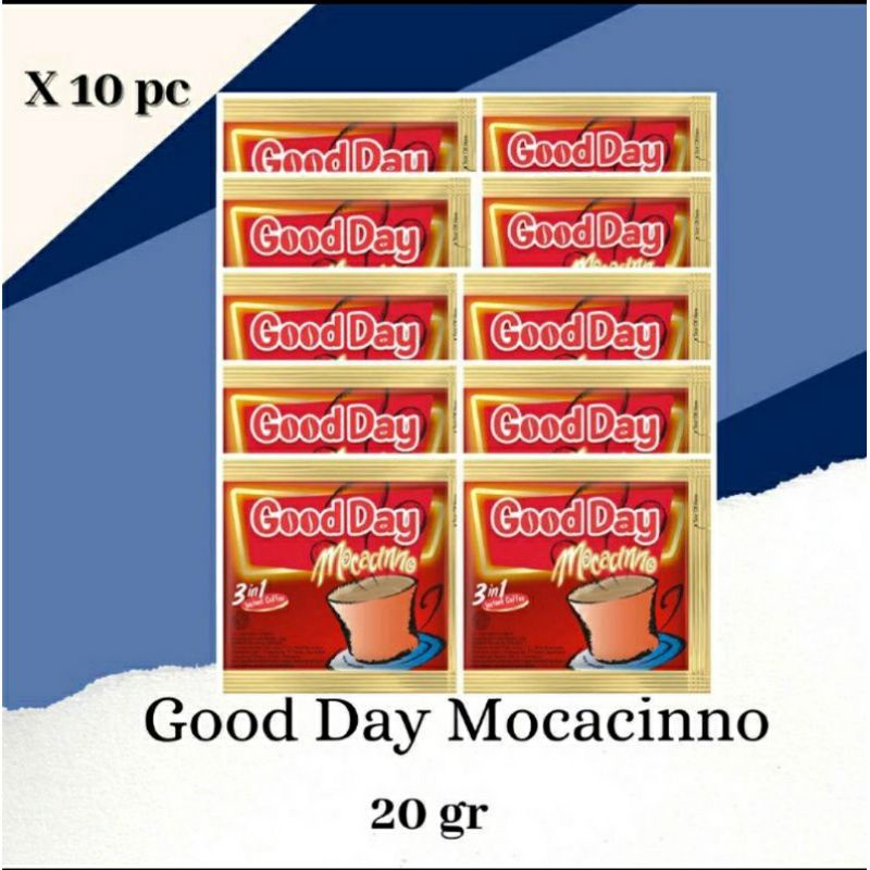 

kopi Good day mocacinno 10 sachet/1 renceng