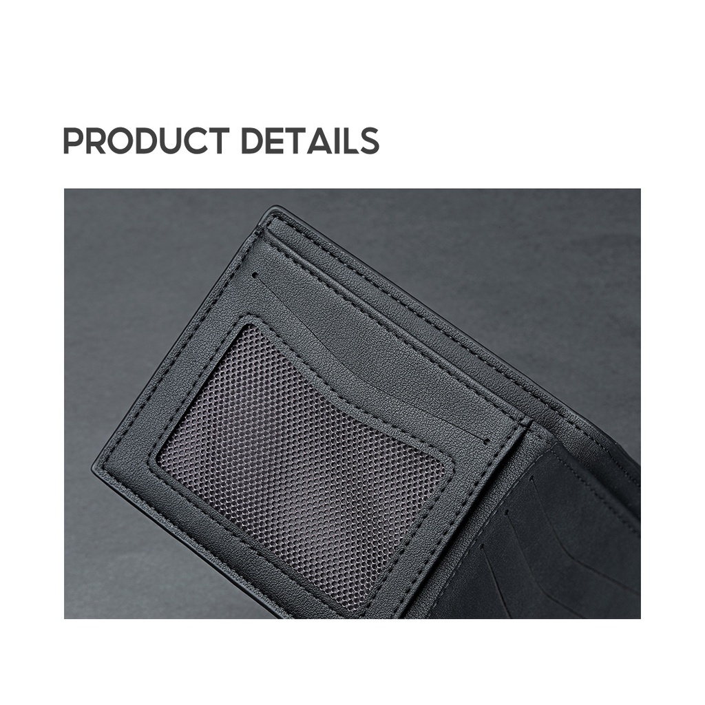 MINISO Official Dompet Pria Cowok Wallet Simple Kasual Bisnis Resmi Formal Dompet Dompet Klasik with Interlayer-4