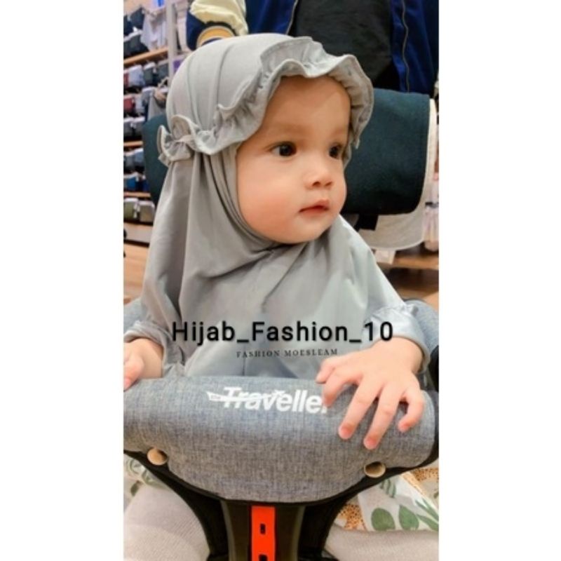 Jilbab Raina Anak Instan 0-3 Tahun Jersey Ballon Premium |Hijab Bayi Tk Lucu |Kerudung Sekolah Baby Sd Perempuan Newborn