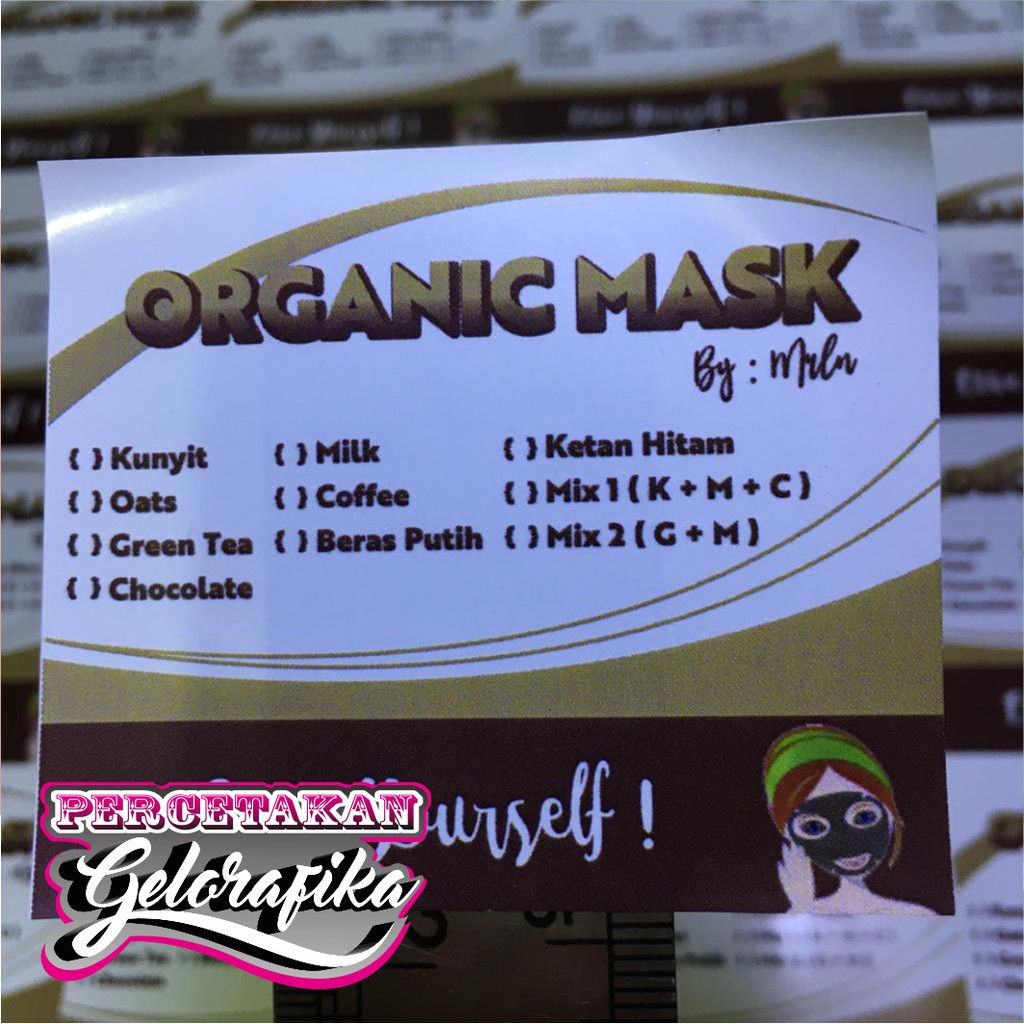 

STIKER MASKER WAJAH / FACE MASK ORGANIK SPRAY BOTOL 100ML 60ML POT 30GR