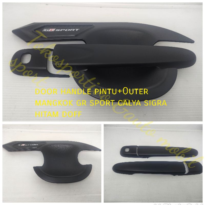 Door handle pintu Outer mangkok Calya Sigra model GR SPORT hitam Doff