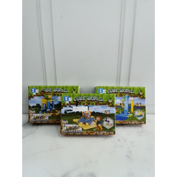 mainan anak anak lego cube world/mainan anak anak lego murah
