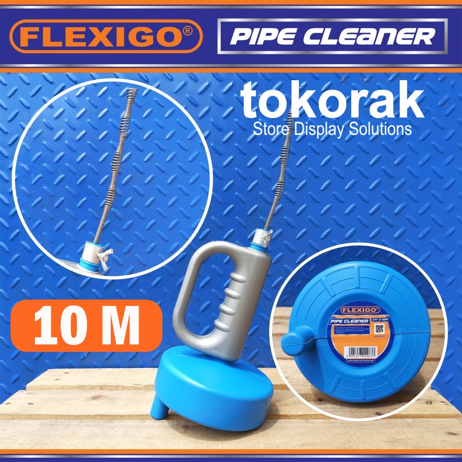 PIPE CLEANER 10 M 1/4 INCH FLEXIGO ALAT PEMBERSIH SALURAN PIPA MAMPET