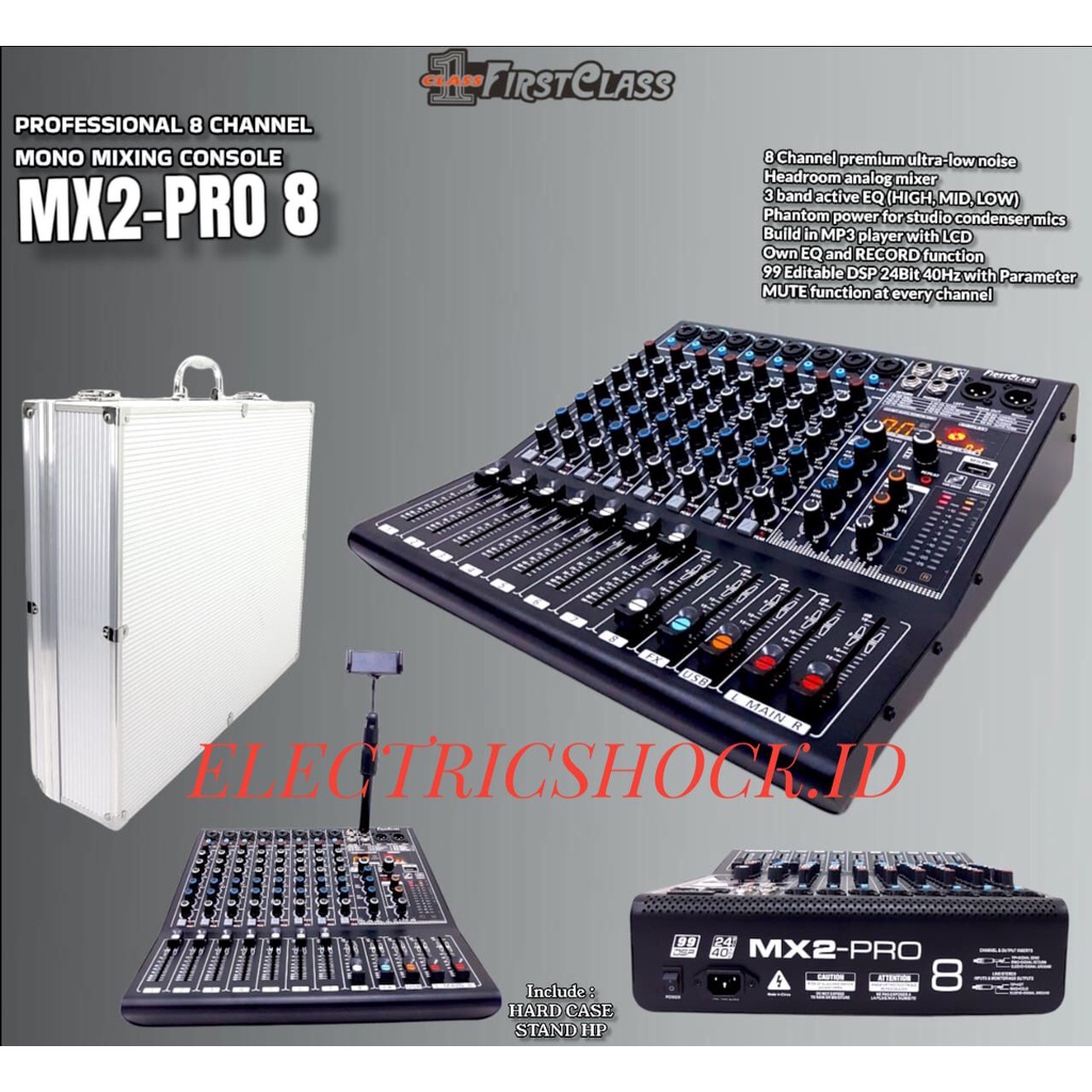MIXER AUDIO FIRSTCLASS MX2 PRO8 / FIRST CLASS MX2PRO8 8CH FREE KOPER