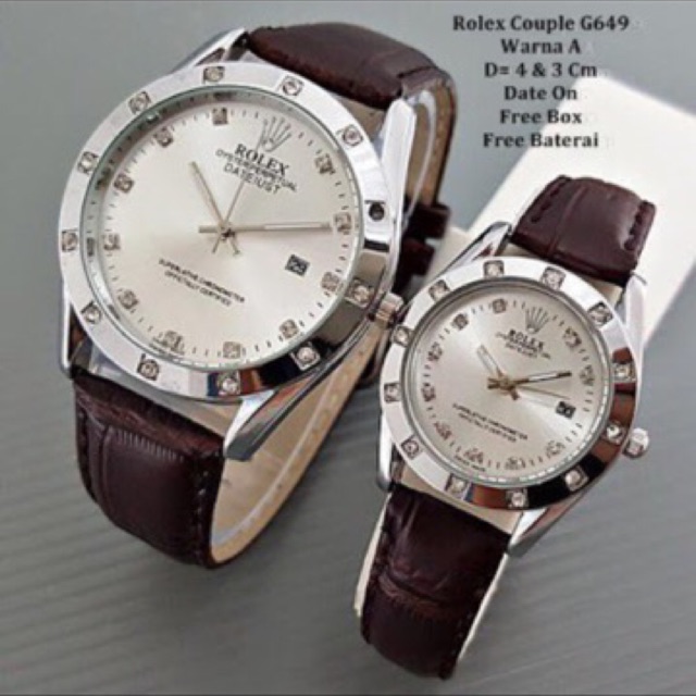 jam tangan couple rolex murah ada tgl