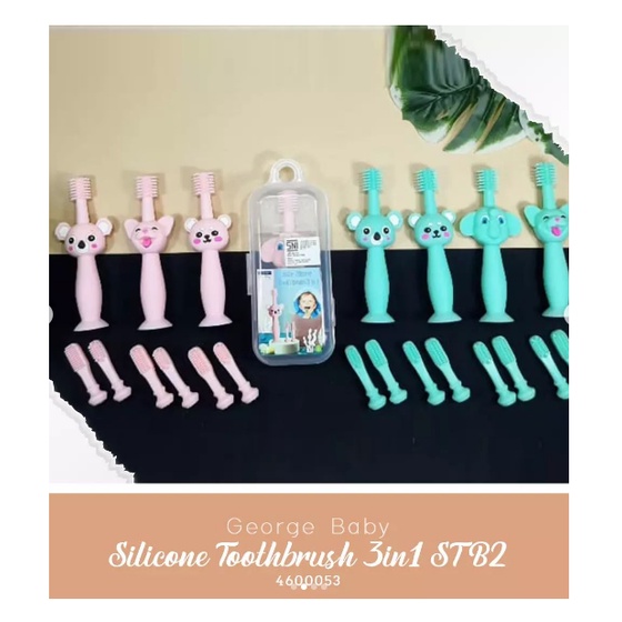 George Baby Toothbrush 3in1 STB2/ George Baby Toothbrush Flower 3in1 STF/ George Toothbrush 3in1 2Wa
