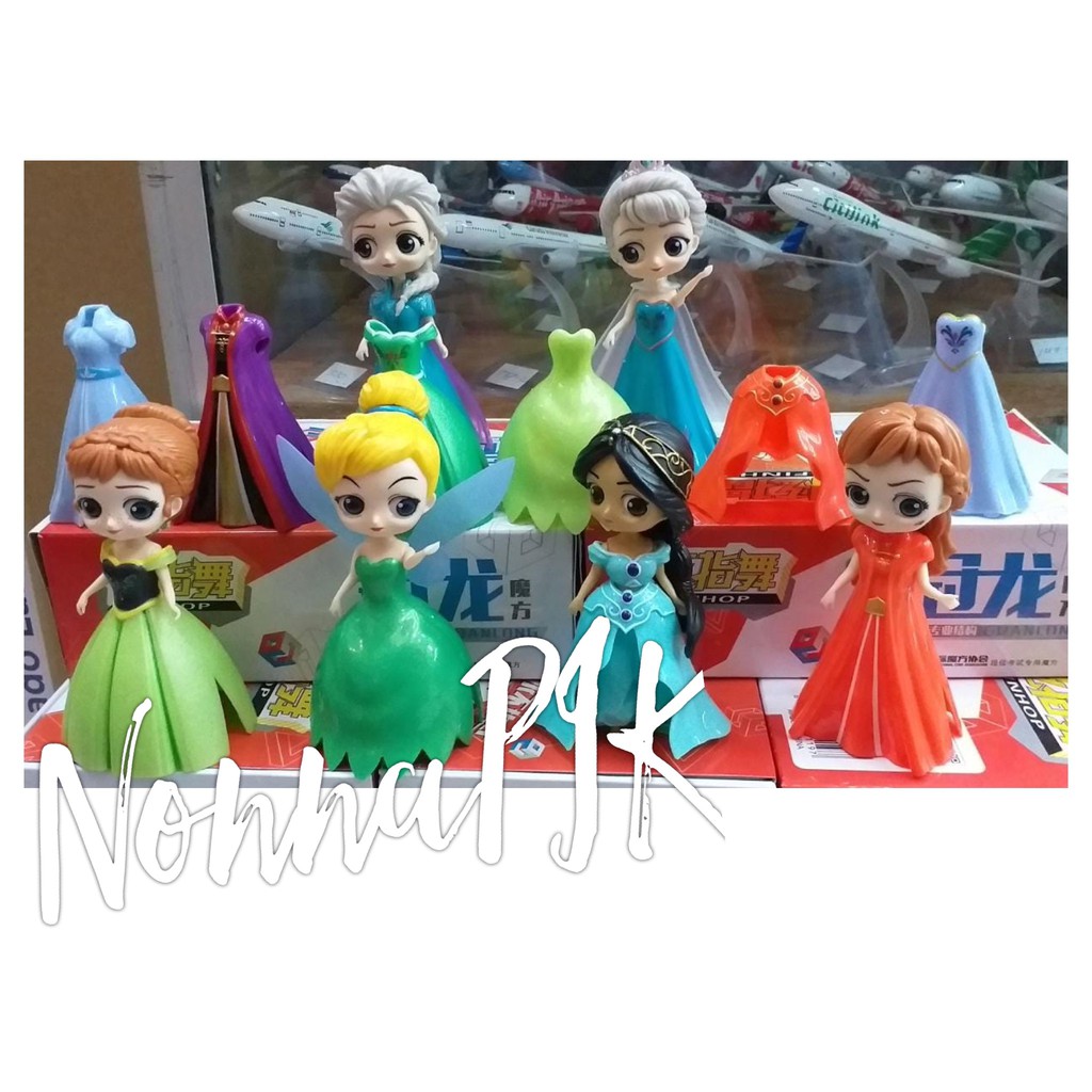 FIGURE PRINCESS CLIP ON CHIBI SNOW WHITE RAPUNZEL ARIEL BELLE