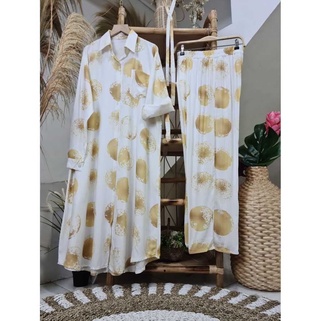 Setcel / Oneset Long Tunik Rayon Viscose Premium