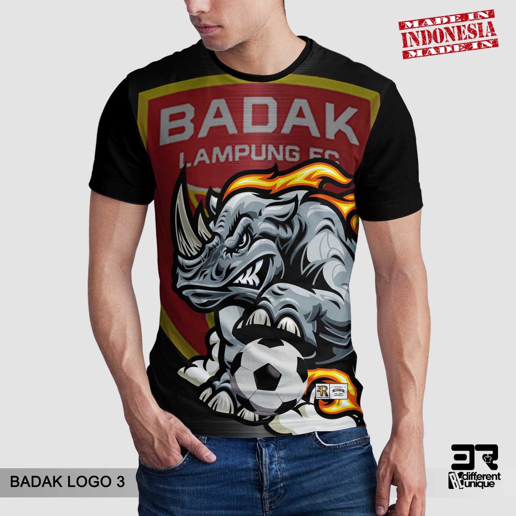 [ COD ] KAOS PRINTING GAMBAR TEAM SEPAK BOLA BADAK LAMPUNG LOGO - BAJU DISTRO ORIGINAL MOTIF UNIK AT