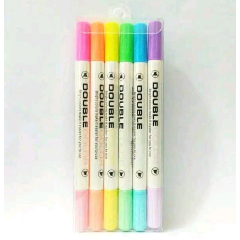 

highlighter/stabilo 2 sisi warna trifelo Tf-2011