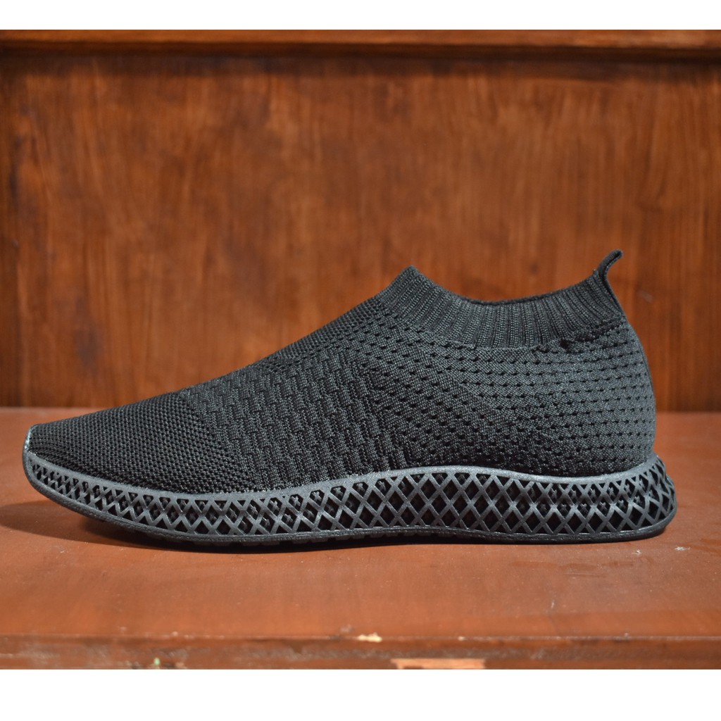 Leander Fulll Black Sepatu Sneakers PK OG Lari Knit Knitted Rajut Original Footwear | FORIND x Volve