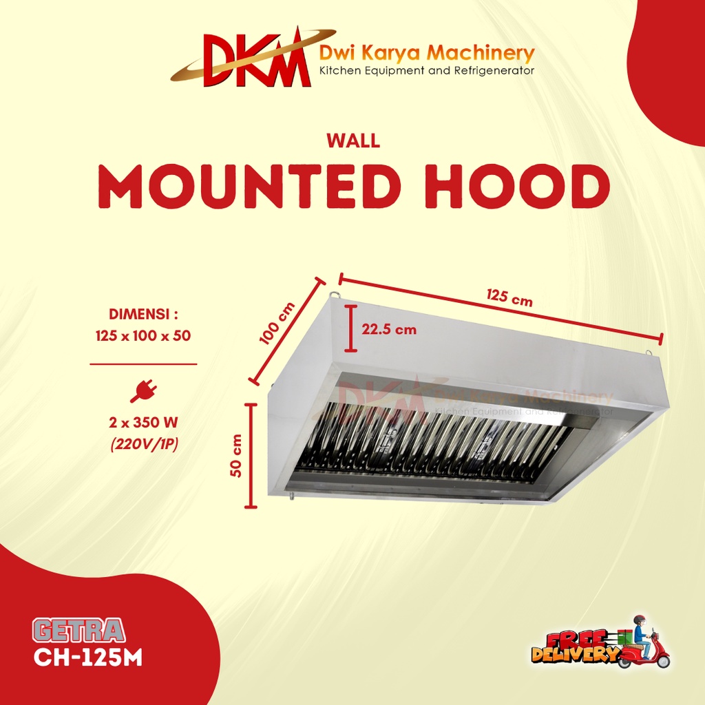 GETRA WALL MOUNTED HOOD TIPE CH-125M / ALAT PENGHISAP ASAP