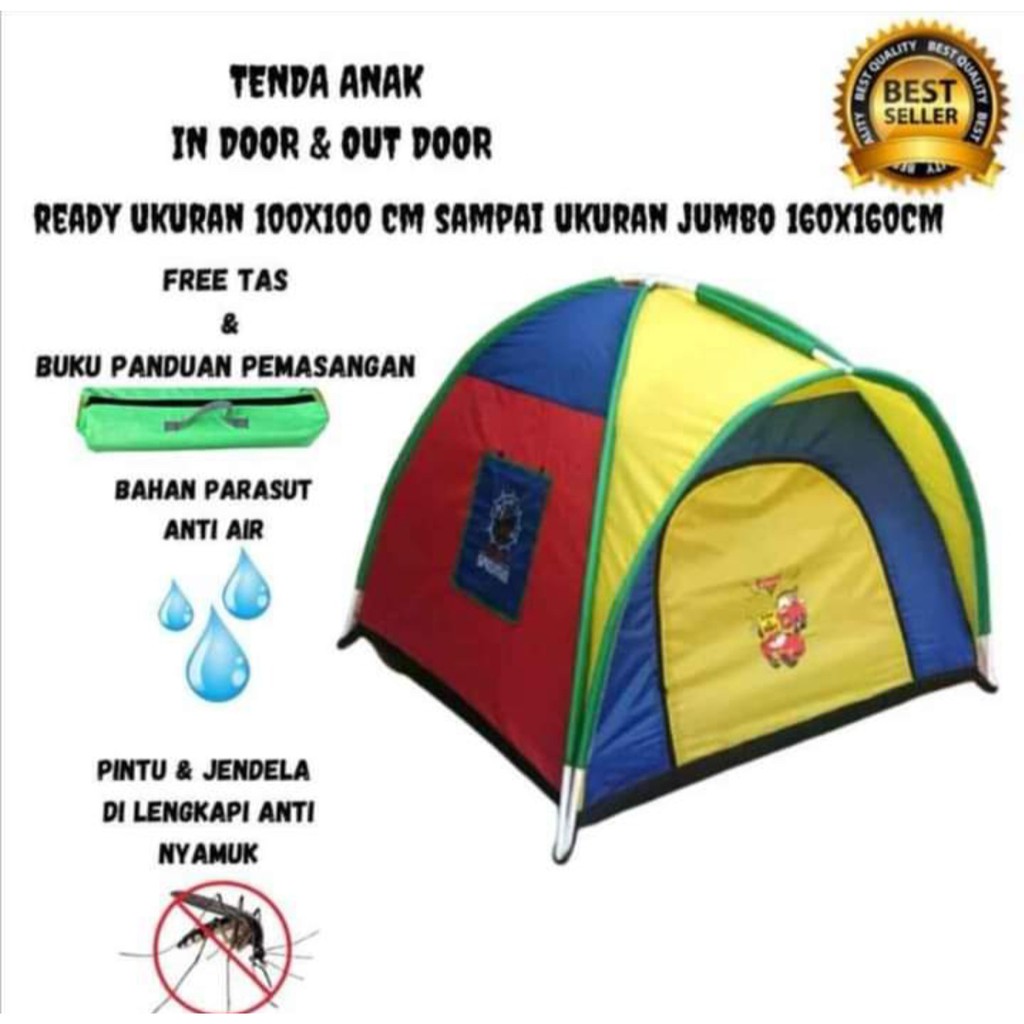 Tenda Anak Murah Ukuran 180cm Camping Jumbo Karakter Cewe Dan Cowo Terbaru