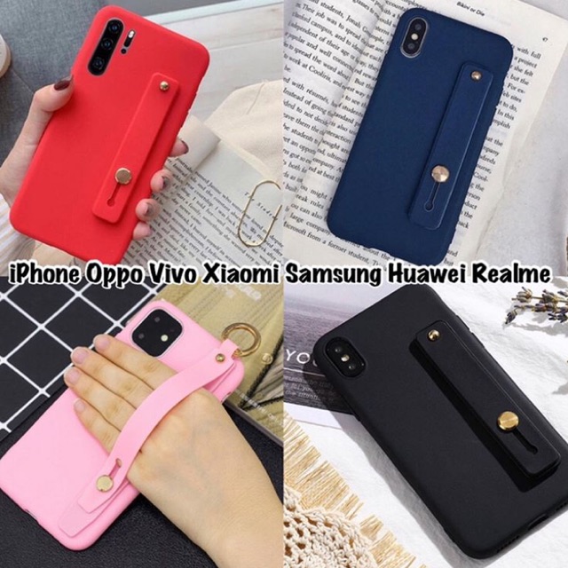 Grip Case SOLID COLORS iPhone Oppo Vivo Xiaomi Samsung Redmi 8 8A Y19 V19 A52 A32 A31 A51 A71 A92 F9