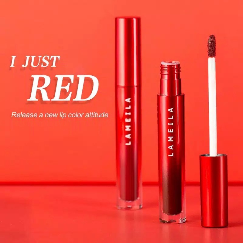 Lameila Lipstick Cair / Lip Glaze Red Edition