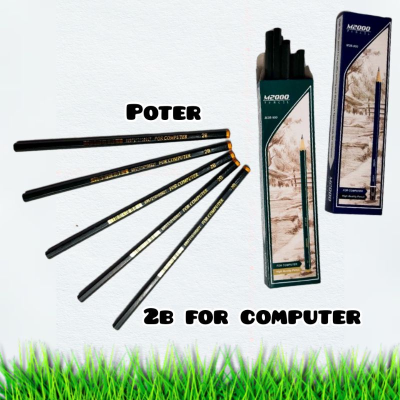 

pensil pinsil pencil kayu 2B m2000 gambar pola