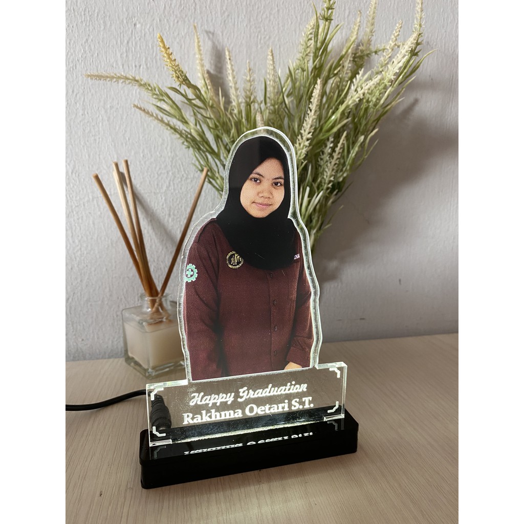 Plakat/Vendel Grafir lampu Akrilik/hadiah wisuda/lampu tidur akrilik