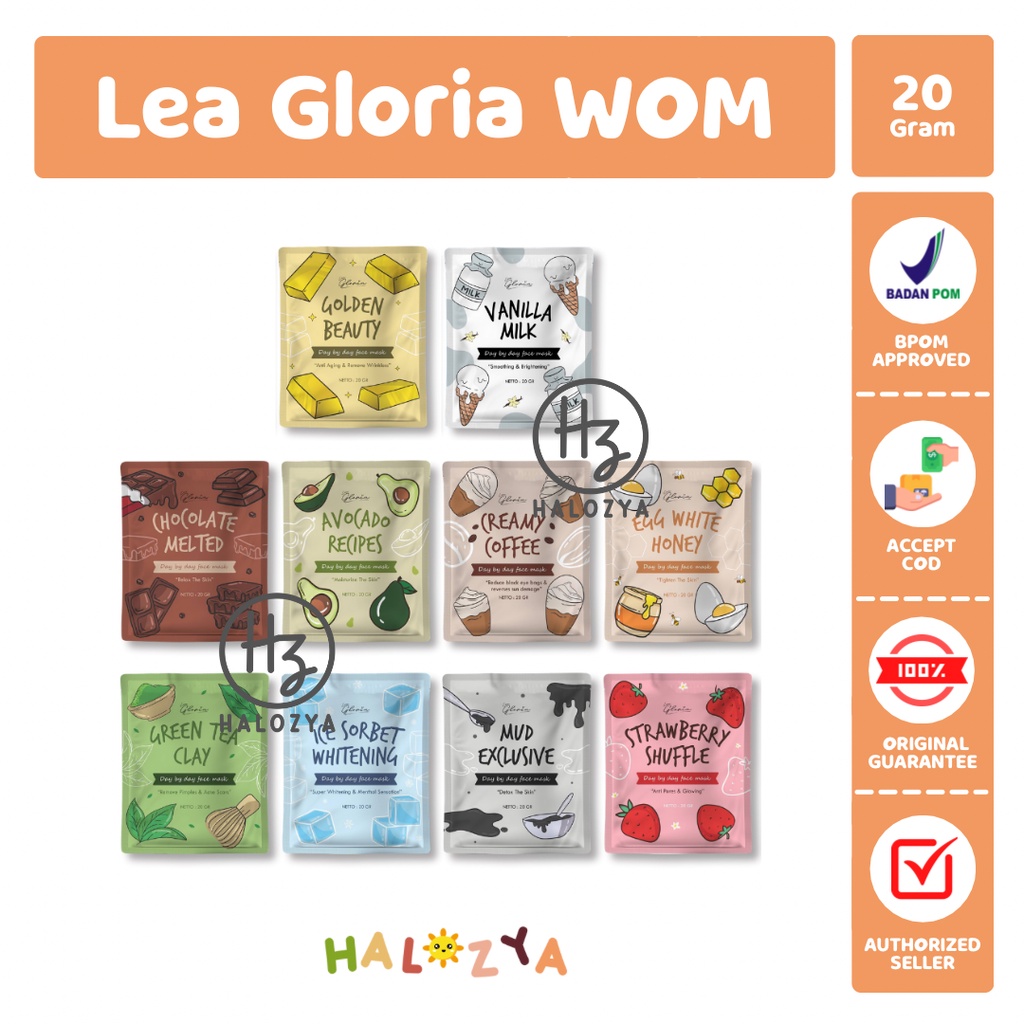 [ BPOM ] Masker Wajah Non - Organik 20 gram by Lea Gloria