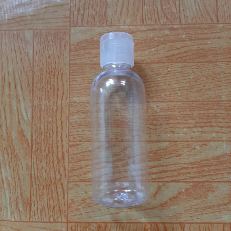 (ISI 10 PCS) Botol fliptop 60ml pet tutup natural