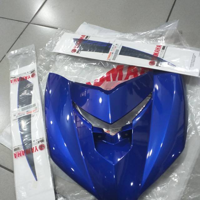 Tameng depan + striping yamaha MX KING 150 biru original