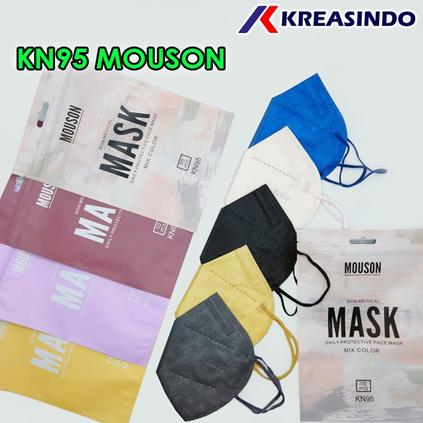 Mouson 5D / ALKINDO 5D / CCare 5D / Mouson Masker KN95 5ply 6ply Face Mask Non Medis 10 pcs